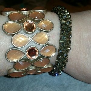 Bundle of 2 Pretty Gold & Spark Stretch Bracelets